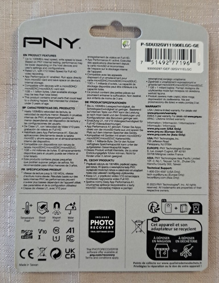 PNY 32GB Trail Camera MicroSDHC Card & Adapter | eBay