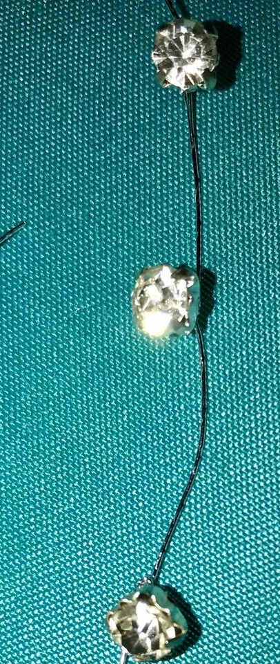 New Rhinestone Silver Wire Sprays Diamanté 5 Stone Tree 10 Ct Bouquets 💐 Floral Foto 2 de 4