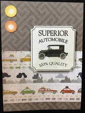 Handmade, Embellished Scrapbooking Pocket Page Journal Card - 3" x 4"