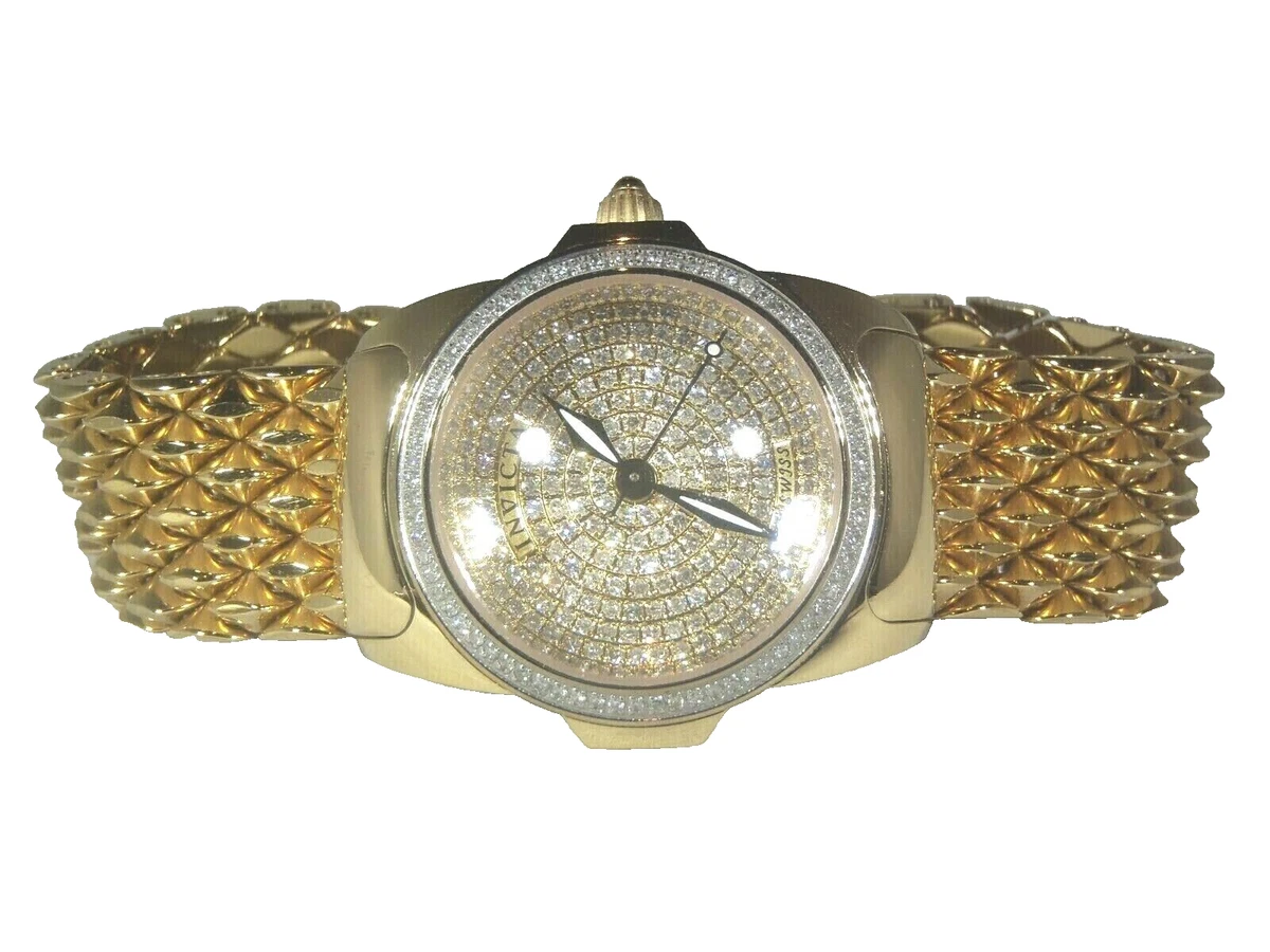 INVICTA Women s Swiss Diamond 2973 Gold Tone Limited Edition