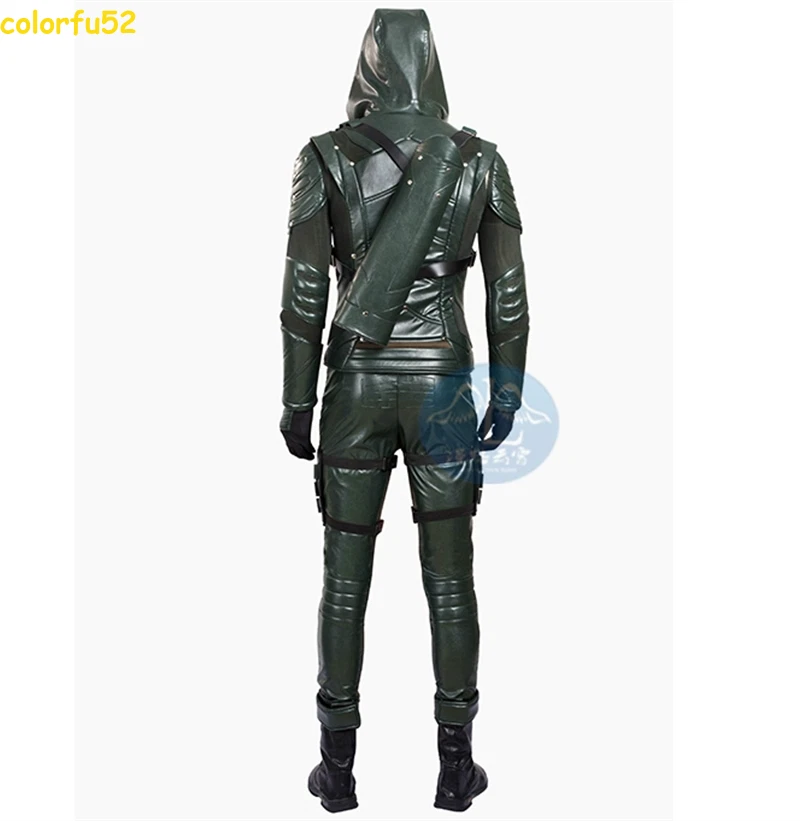 绿箭第 5 季 Oliver Queen Cosplay 服装鞋男式万圣节服装 — 第 4/4 张图片