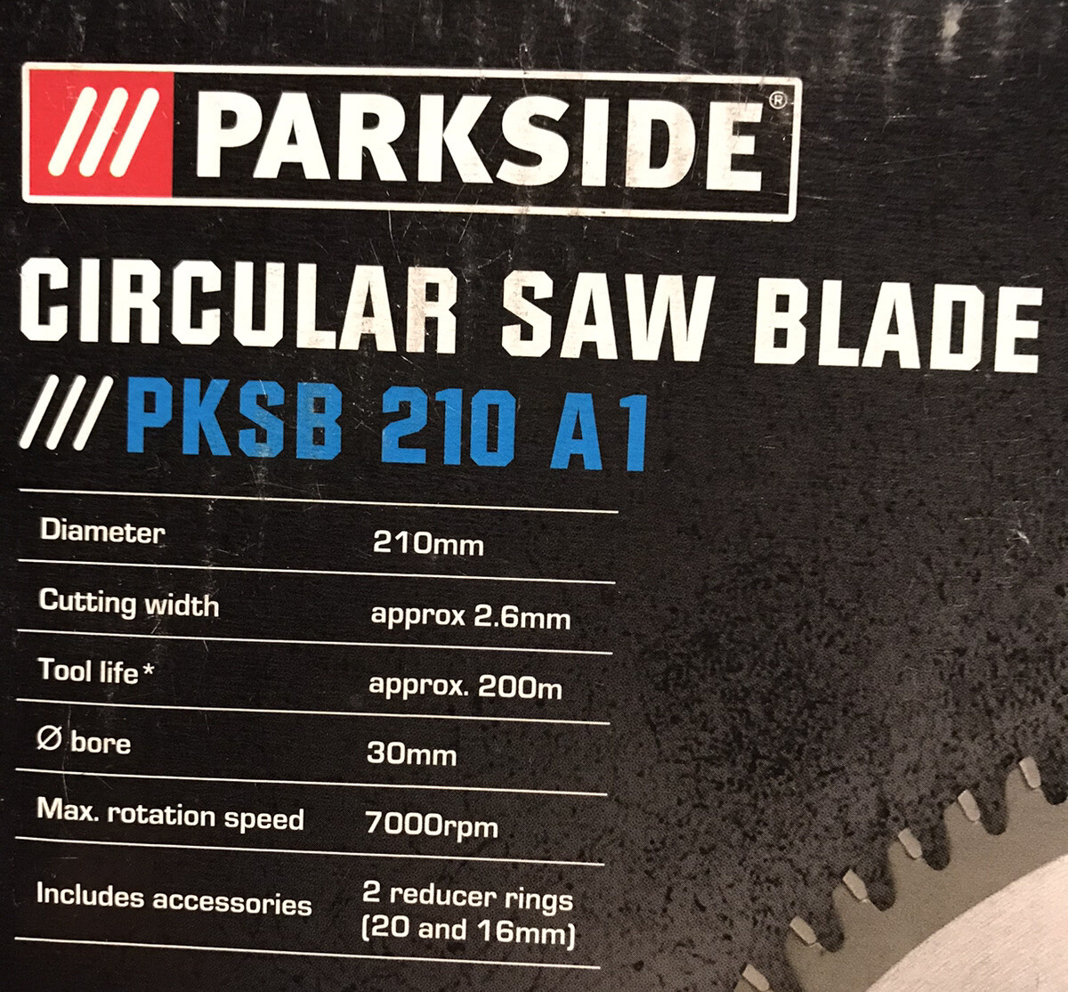 Parkside Circular Saw Blade PKSB 210 A1 210mm Bore 30mm eBay