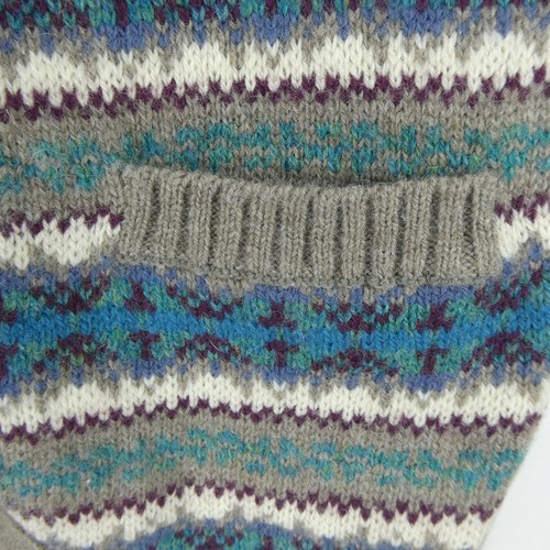 Vintage 100% Shetland Wool Men's Large Vest Knit Argyle Pockets Button Front - Picture 5 of 6