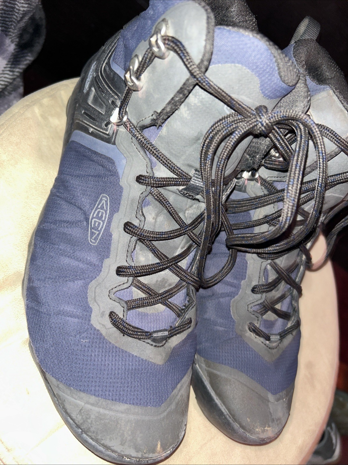 Stivali da trekking KEEN uomo Ridge Flex media altezza impermeabili pelle marrone 10 5