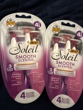 BIC Soleil 3 Blade Smooth Scented Disposable Razor 4-Pack Lot of 2