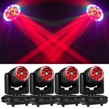 4pcs 6x15W Bee Eye RGBW Laser Beam Wash LED Moving Head Light DJ Effect Light
