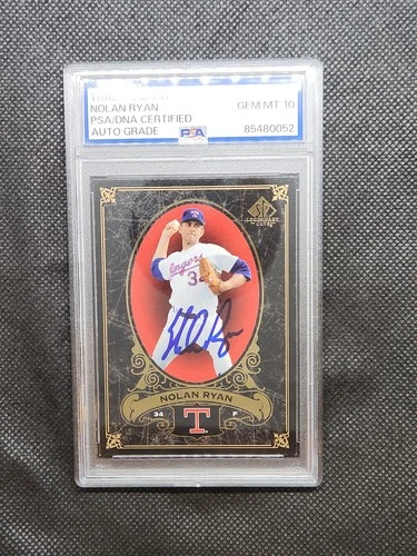 2007 SP Legendary Cuts Nolan Ryan #96 Blue Ink On-Card Auto PSA 10