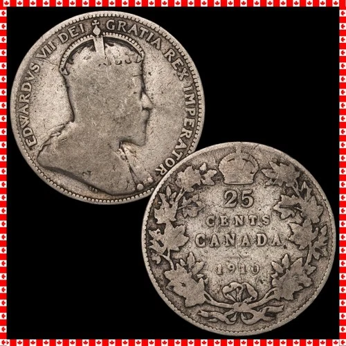 1910 Canada 25 Cents — photo from the most recent tracked eBay sale