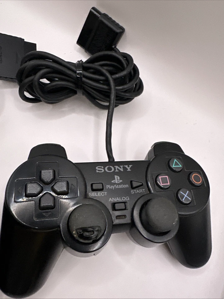Sony PlayStation Dualshock 2 Controller Black PS2 Joystick Genuine Untested - Image 3 of 4