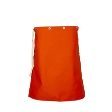 Tillman 6120D  20" W x 20" L Orange FR Cotton Snaps Welding Bib