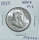 1953-P Franklin Silver Half Dollar Gem BU Frosty White Key Date Lowest Mintage