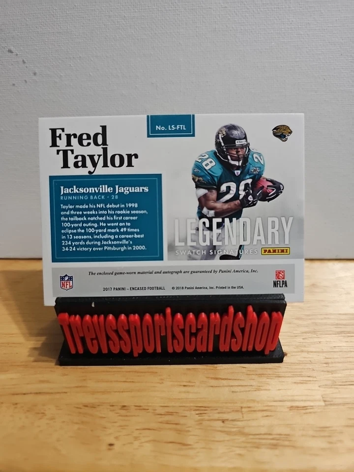 2017 Panini Encased - Legendary Swatch Signatures Fred Taylor #LS-FTL /25 AU MEM - Image 2 of 2