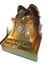 COAST GUARD logo bronze WEEPING ANGEL URN for ashes 200 CU.IN.