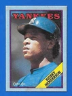 1988 TOPPS OPC M RICKEY HENDERSON BOX BOTTOM YANKEES O PEE CHEE HAND CUT