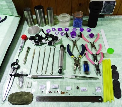 Set Juwelier Goldschmiedewerkzeuge  Präzisionsfeilen Hammerhandstück Edelsteine