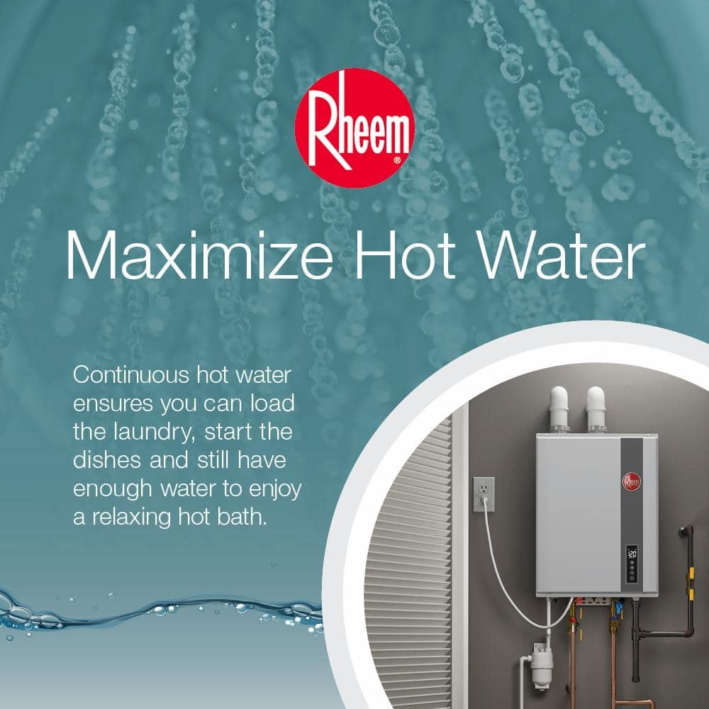 RHEEM ECOH160DVLN-3 Tankless Gas Water Heater GPM 157 000 BTU