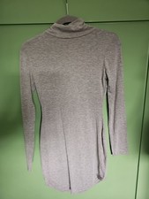 Missguided Curve Hel Roll Nick Bodycon Dress Grey Size 10