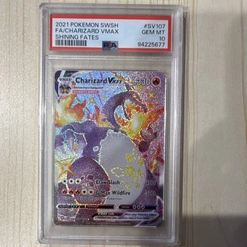 New ListingPokémon Charizard VMAX SV107/SV122 Shining Fates PSA 10 Shiny Holo Rare 2021