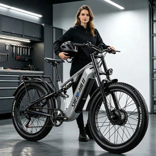 2000W Dual Motor E-Mountainbike 26 Zoll Elektrofahrrad 48V 25AH Offroad Fatbike