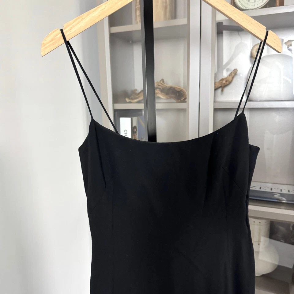 Emilio Pucci Black Woven Sleeveless Sheath Dress M Knee Length Square Neck - Image 2 of 4