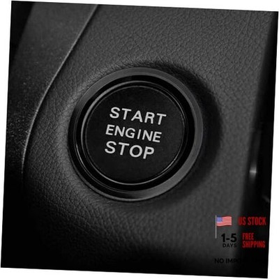 Push Start Button Cover Start Stop Button Cover for Audi Accessories, Car Black