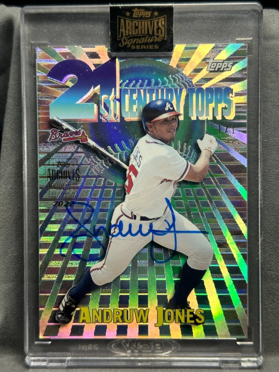 Topps Andruw Jones Baseball Autographed Sports Trading Cards