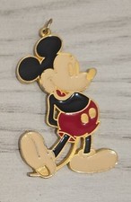 Vintage Disney Productions Mickey Mouse Enamel 3" Pendant