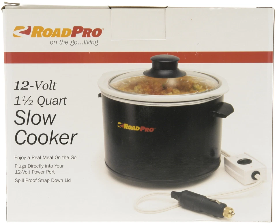 12V Slow Cooker 1.5 Quart RoadPro RPSL-350 for Auto Travel White - Изображение 3 из 3