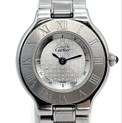 Cartier 'Must de Cartier 21' 1330 Stainless Steel Ladies Watch 689289756985 | eBay