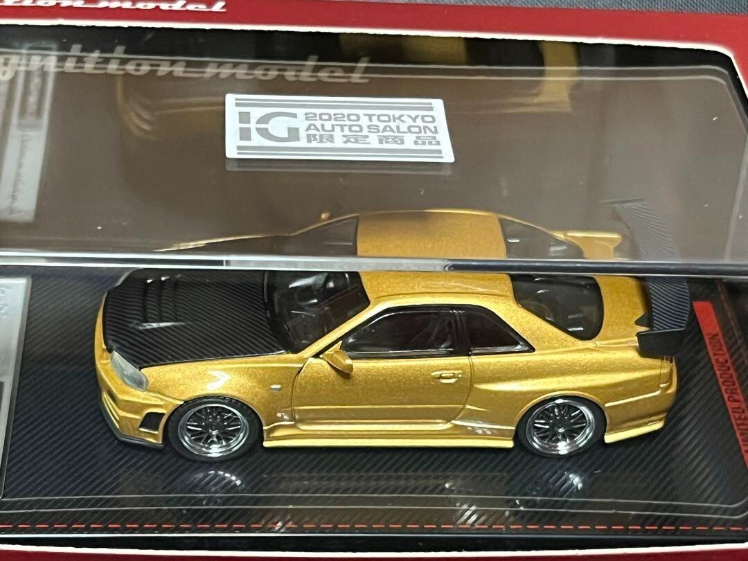 ignition model IG1875 1/64 Nismo R34 GT-R Z-tune Gold Tokyo 2020