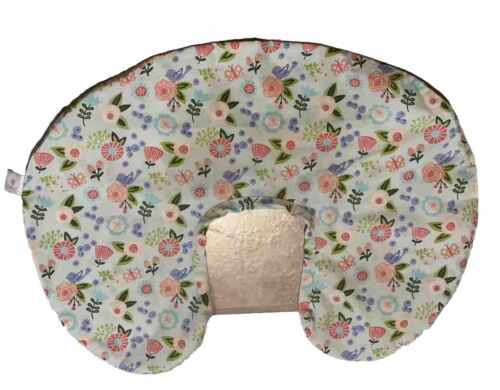 BOPPY Pillow Cushion Cover Light Blue Floral BlueBird Print Nursing Baby Feeding - Picture 1 of 4