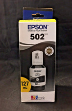 Epson 502 Black EcoTank Ink Bottle   127ml, Genuine OEM, Sealed, for Inkjet NEW