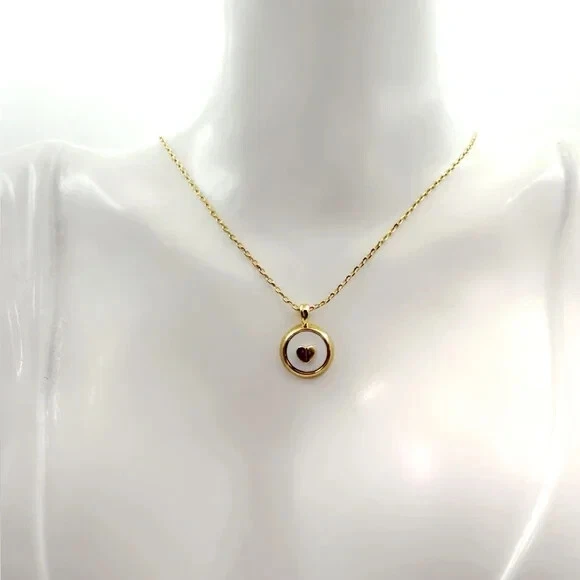 Kate Spade Heartful Mini Pendant in white/gold - Image 2 of 4