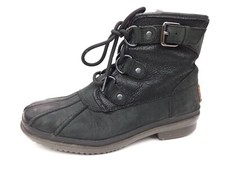 UGG Australia Cecile Waterproof Duck Boots Womens Size 6 Black Lace Up 1007999
