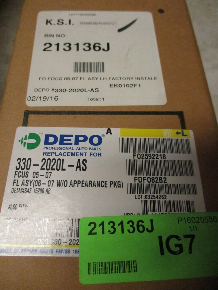 Nuevo conjunto de luces antiniebla de conducción izquierda para Ford Focus 2005 2006 2007 Foto 2 de 2