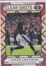 LAMAR JACKSON Clear Shots Panini Illusions BALTIMORE RAVEN Football Insert Card