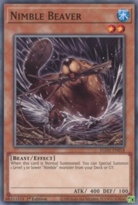 Yugioh! LP Nimble Beaver - EGO1-EN018 - Common - 1st Edition Lightly Played, Eng