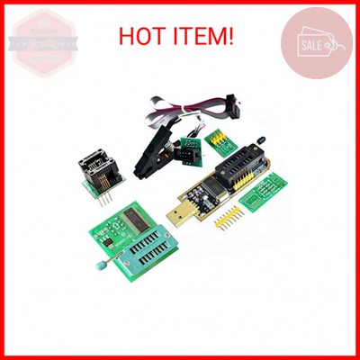 AiTrip EEPROM BIOS USB Programmer CH341A + SOIC8 Clip + 1.8V Adapter + SOIC8 Ada