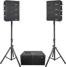 PRORECK CONCERT SET Line Array PA Speaker System 6000W Stereo/ DJ/Powered Combo
