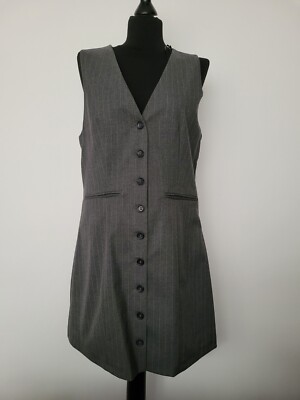 H&M Durgeknöpftes Kleid Blazer-Kleid Nadelstreifen M Neu Mit Etikett