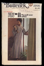 BUTTERICK  Pattern No #3916 * Pull-over CAFTAN- size MEDIUM uncut & instructions