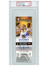 Stephen Curry Autographed 2016 Playoffs Round 2 Game H Ticket PSA 10 PSA/DNA 9