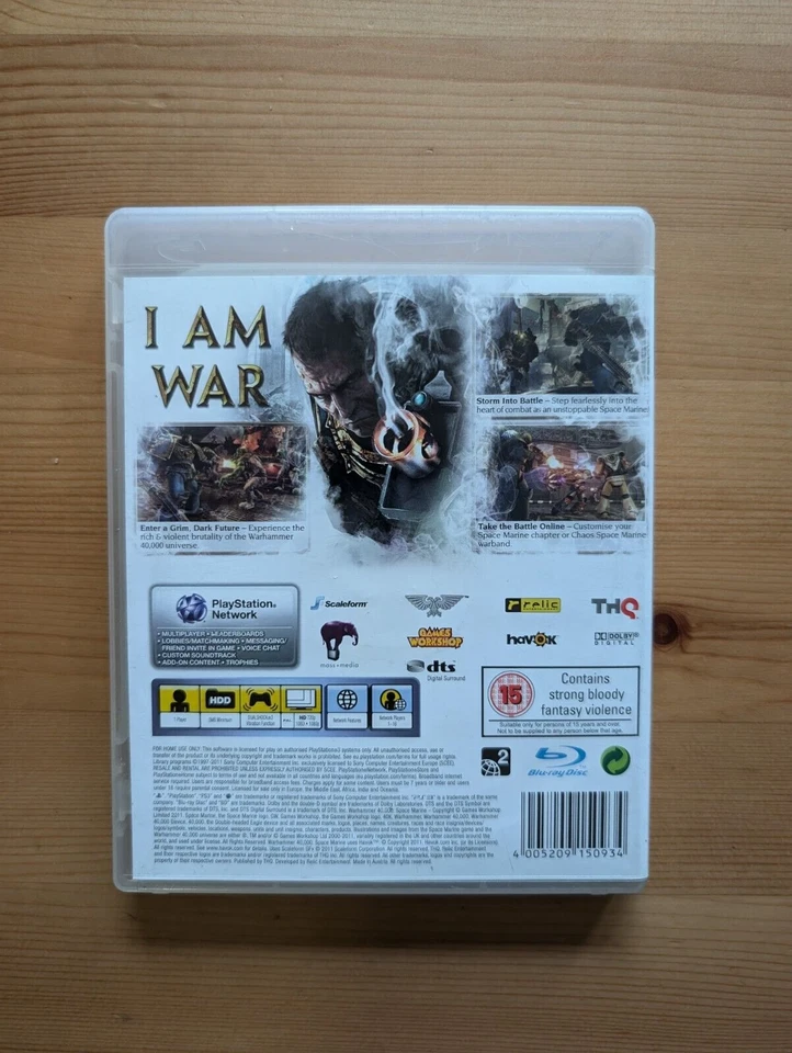 Space Marine: Warhammer 40,000 – PS3 - PlayStation 3 –Disc Only– Great Condition - Image 3 of 4