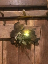 Primitive Bunny Rabbit Lantern Peg Hanger Grubby Candle Homestead  Easter