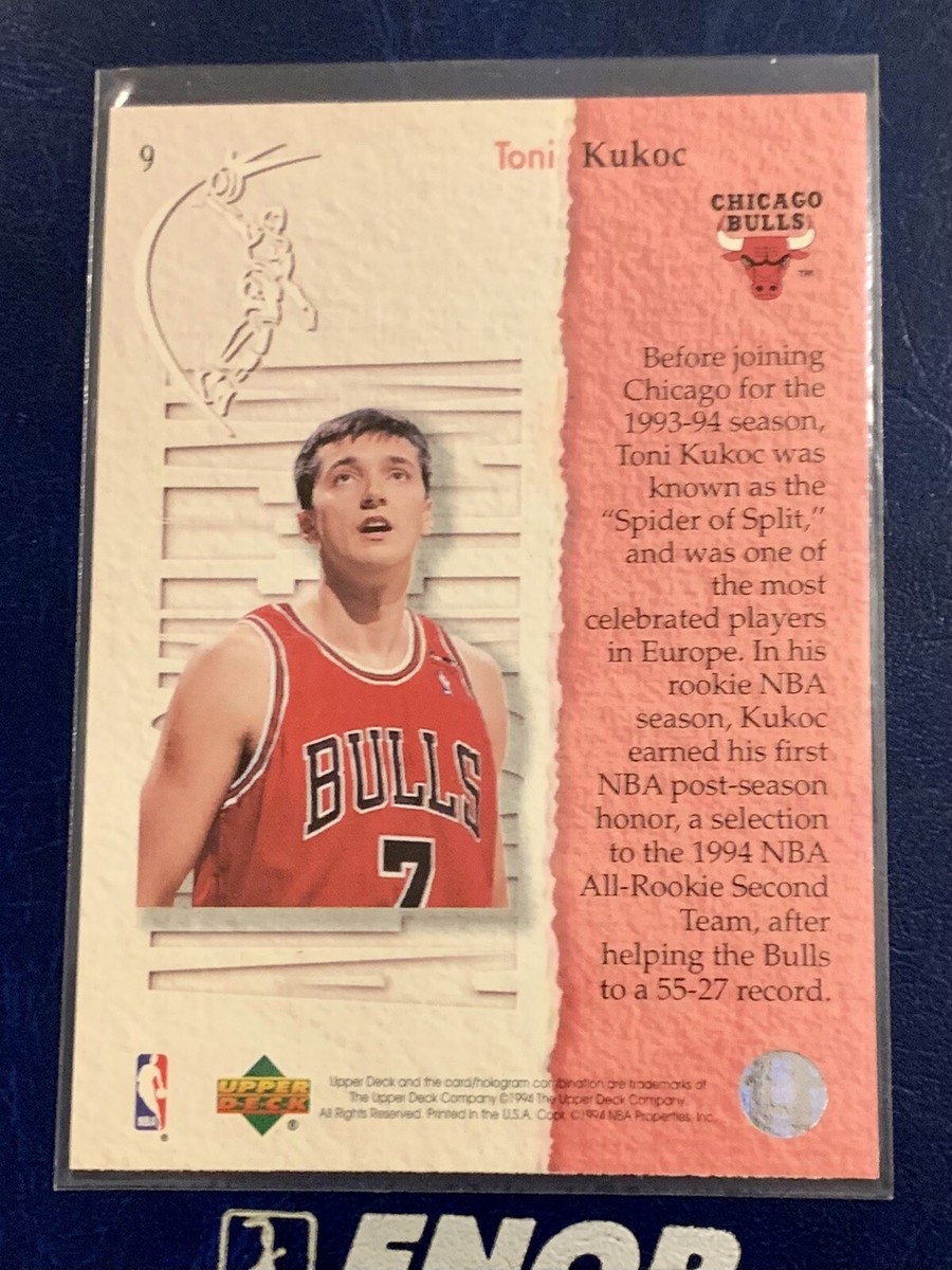 Toni Kukoc Upper Deck Chicago Bulls Basketball #9 All Rookie