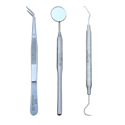Dental Basic Set Mirror ,Scaler, College Plier, 3 Pcs Dental ...