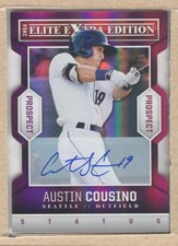 Austin Cousino 37 2014 Elite Extra Edition Status Purple Die Cut Auto 34/75