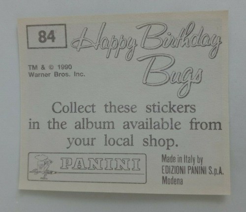 1990 Panini Happy Birthday Bugs (Pick Your Sticker) - Picture 121 of 343