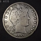 1897 Barber Half Dollar "F+" *Free S/H After 1st Item*