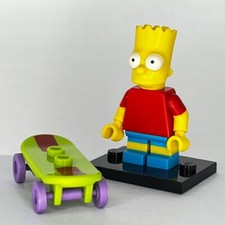 LEGO  Series 1 The Simpsons Bart Minifigure, Skate Board, Retired from 2014